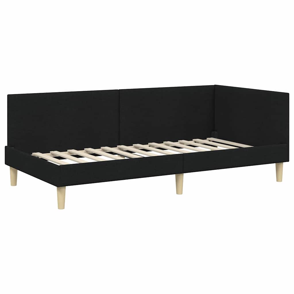 vidaXL Rama Łóżka Narożnego z Materacem Inny 2 pcs Zielony tkanina