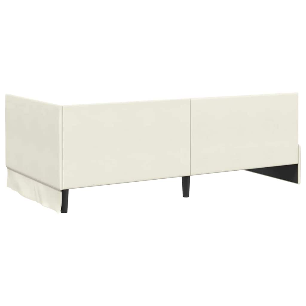 vidaXL Rama Łóżka Narożnego z Materacem 2 szt. kremowy 100 x 200 cm