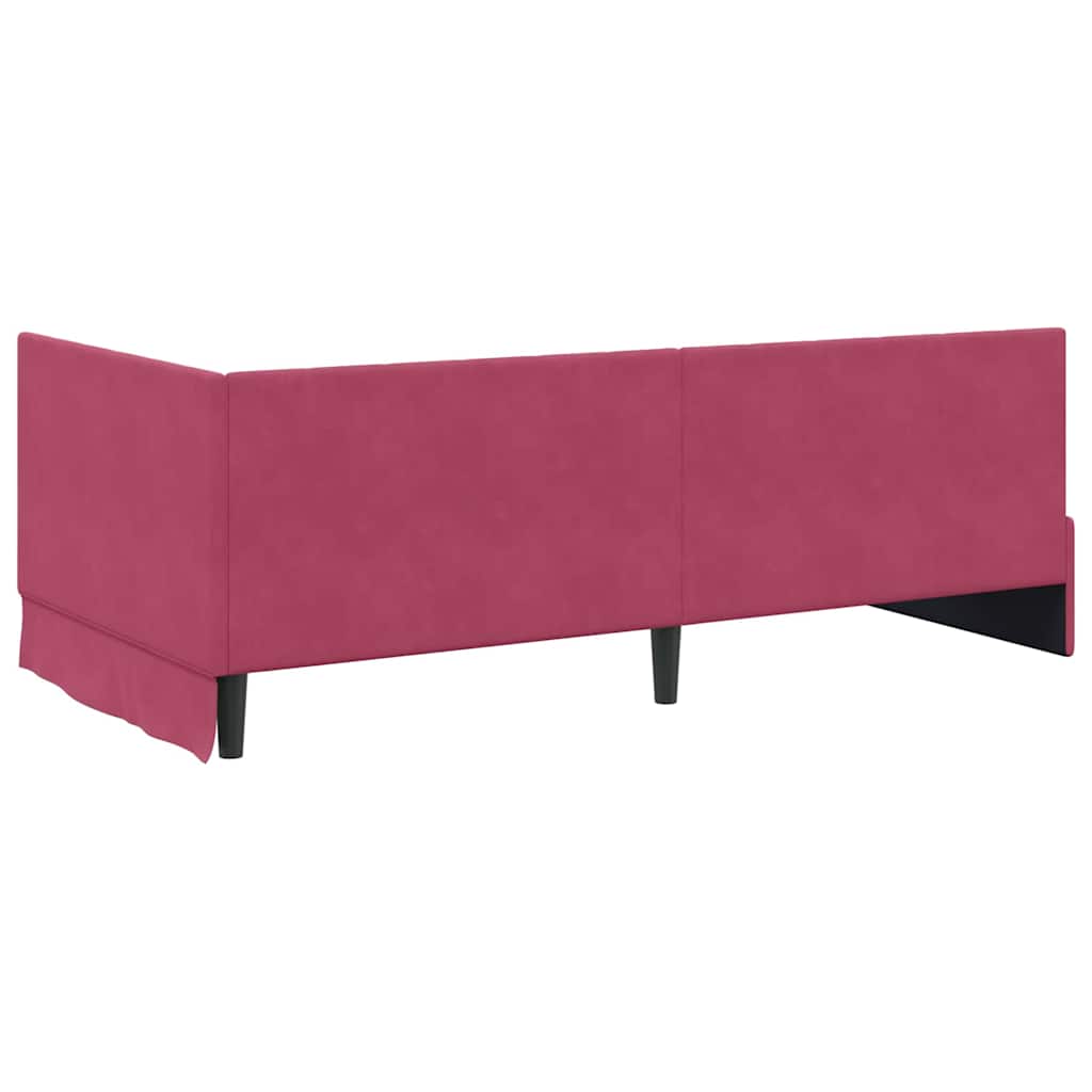 vidaXL Rama Łóżka Narożnego z Materacem 2 pcs Zielony Aksamit