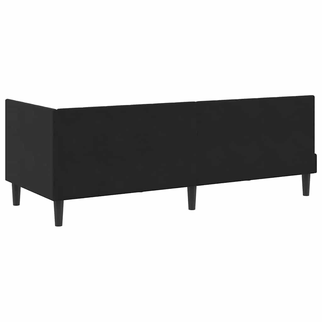 vidaXL Rama Łóżka Narożnego z Materacem 2 pcs Czarny Aksamit