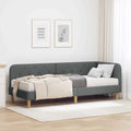 vidaXL Rama łóżka narożnego Ciemnoszary 80 x 200 cm tkanina
