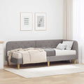 vidaXL Rama łóżka narożnego Ciemnoszary 80 x 200 cm tkanina