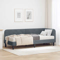 vidaXL Rama łóżka narożnego Ciemnoszary 80 x 200 cm Aksamit