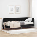 vidaXL Rama łóżka narożnego Czarny 80 x 200 cm Aksamit