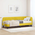 vidaXL Rama łóżka narożnego Żółty 80 x 200 cm Aksamit