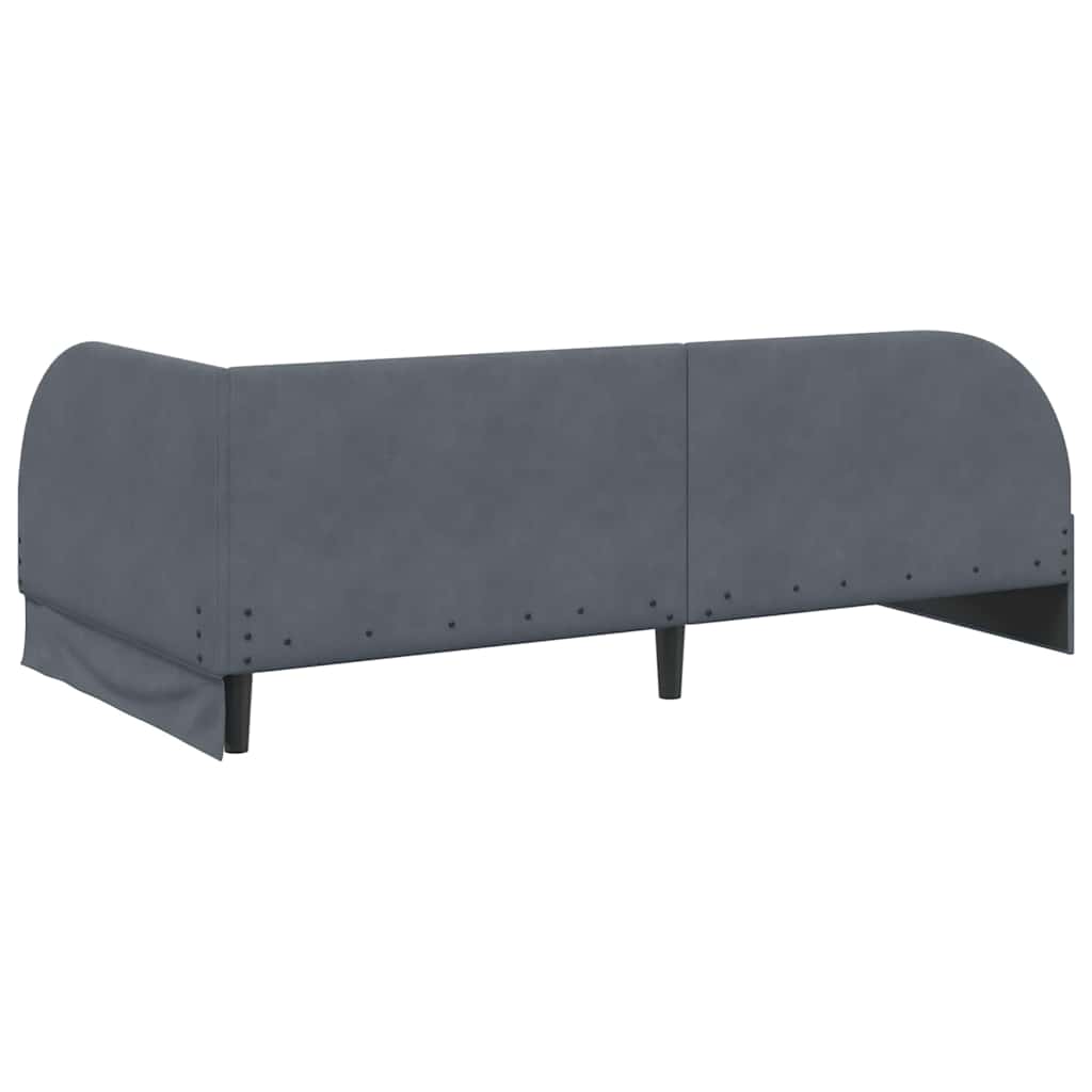 vidaXL Rama Łóżka Narożnego z Materacem 2 szt. ciemnoszary 90 x 190 cm