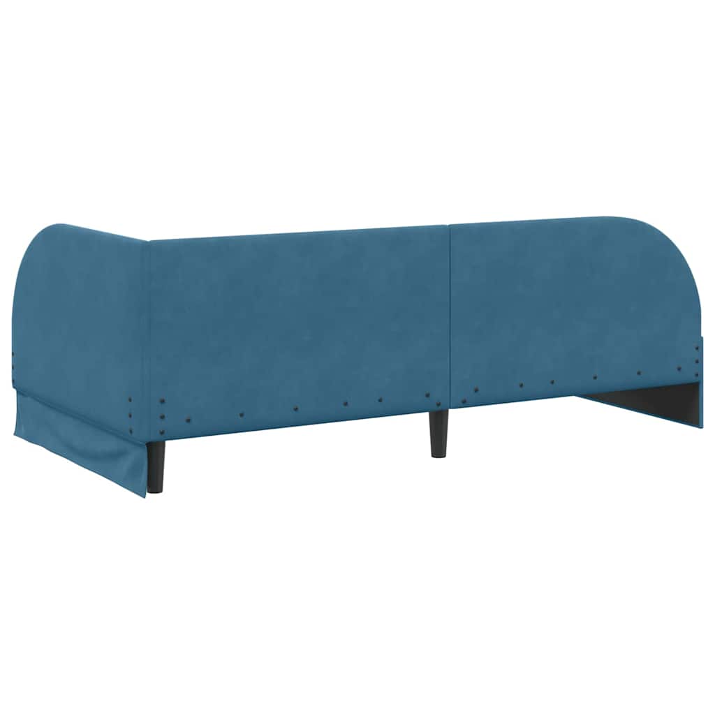 vidaXL Rama Łóżka Narożnego z Materacem 2 szt. Niebieski 100 x 200 cm
