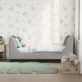 vidaXL Stelaż łóżka dla malucha z oparciem jasnoszary 70 x 140 cm