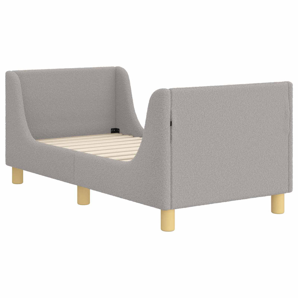 vidaXL Stelaż łóżka dla malucha z oparciem jasnoszary 70 x 140 cm