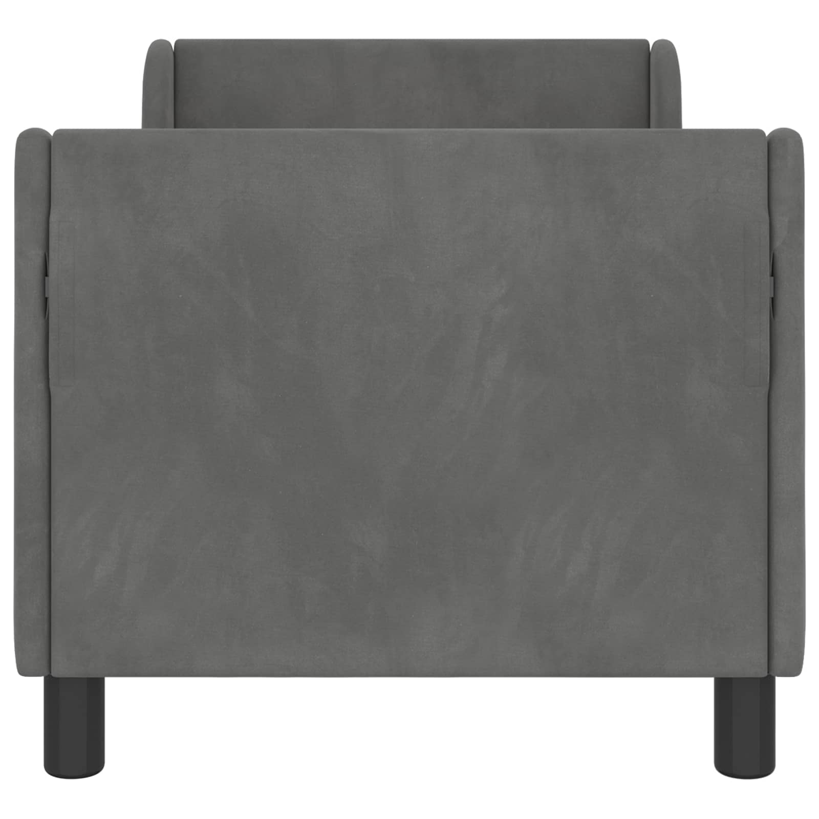 vidaXL Stelaż łóżka dla malucha z oparciem ciemnoszary 70 x 140 cm