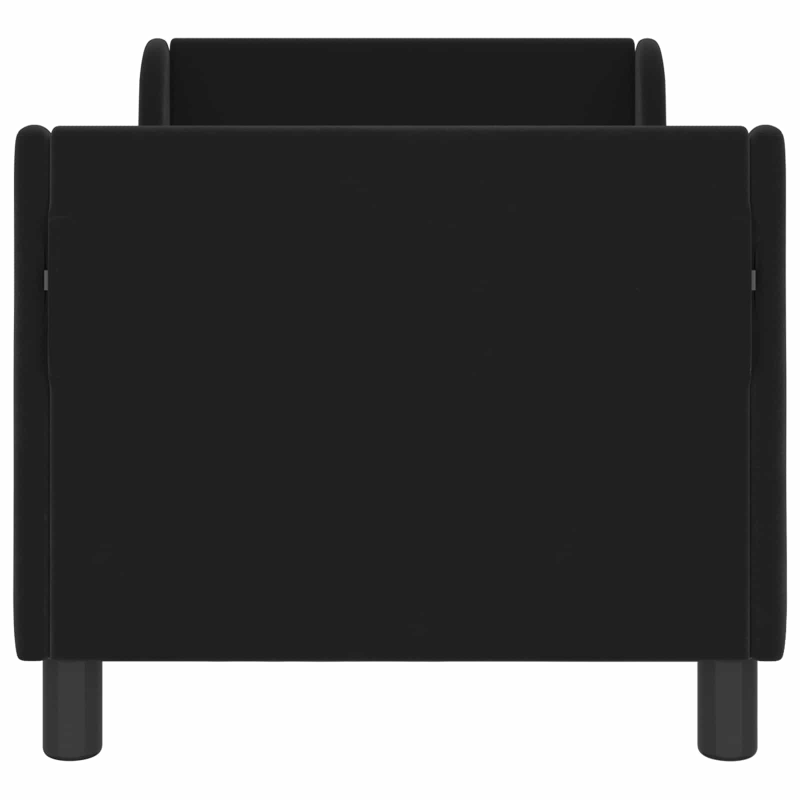 vidaXL Stelaż łóżka dla malucha z oparciem Czarny 70 x 140 cm Welur
