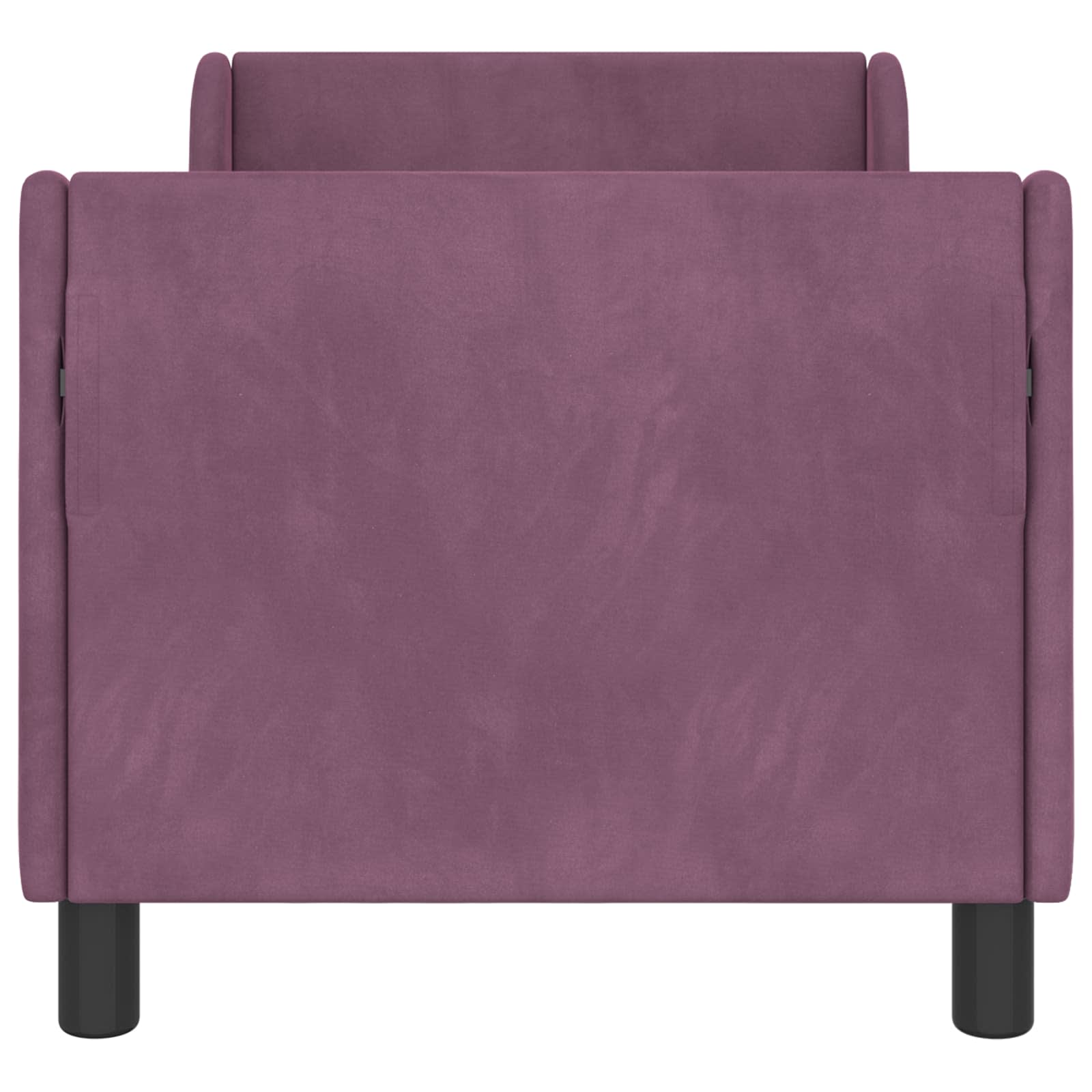 vidaXL Stelaż łóżka dla malucha z oparciem Fioletowy 70 x 140 cm Welur