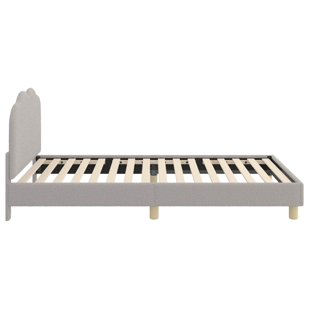 vidaXL Łóżko Dziecięce z Ramą i Zagłówkiem jasnoszary 80 x 200 cm