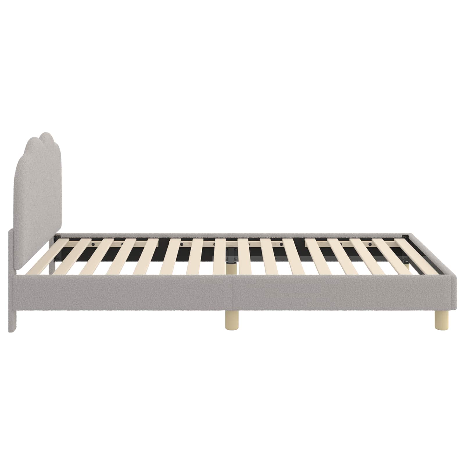 vidaXL Łóżko Dziecięce z Ramą i Zagłówkiem jasnoszary 80 x 200 cm