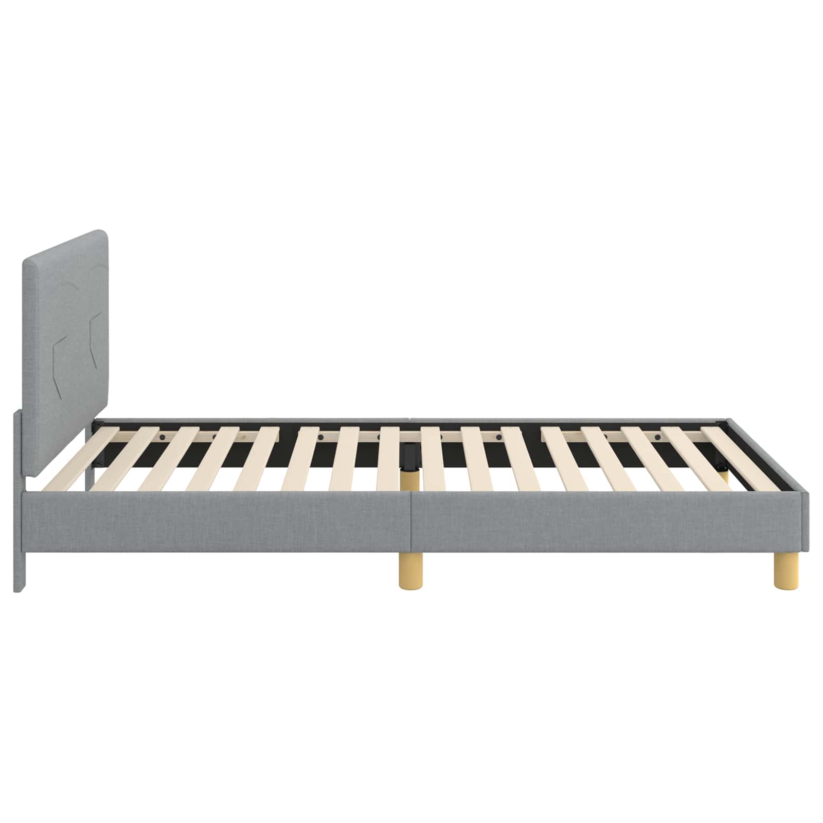 vidaXL Łóżko Dziecięce z Ramą i Zagłówkiem Jasnoszary 80 x 200 cm