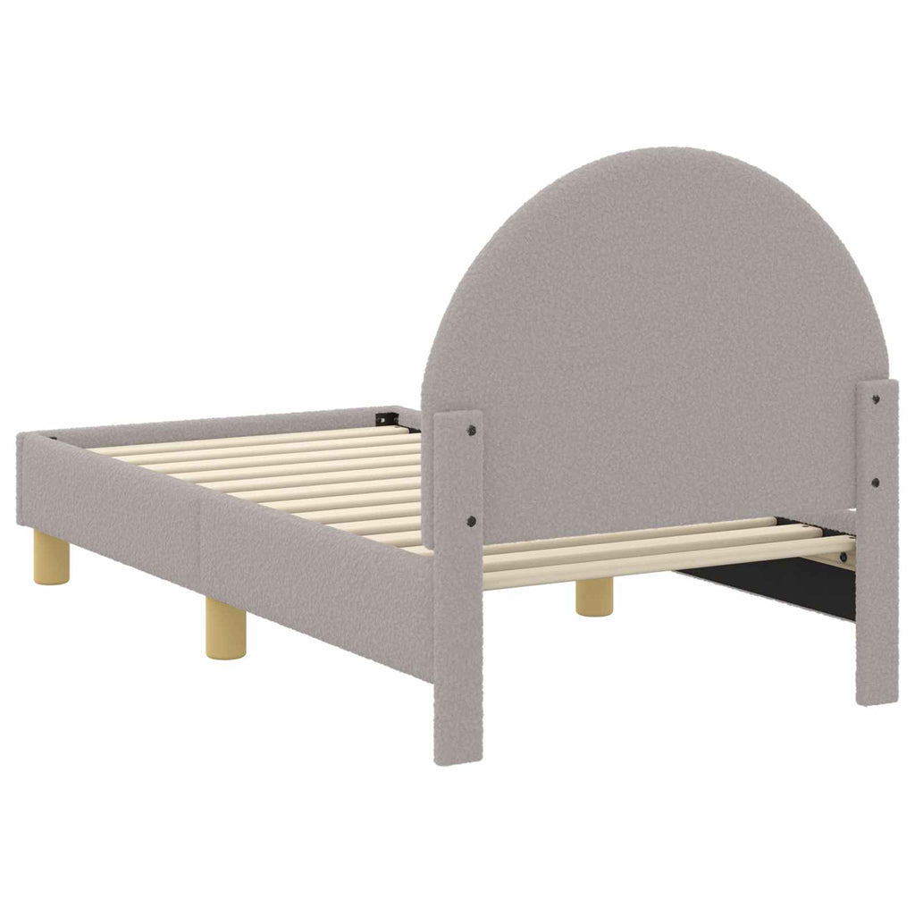 vidaXL Stelaż łóżka dla malucha z oparciem jasnoszary 70 x 140 cm