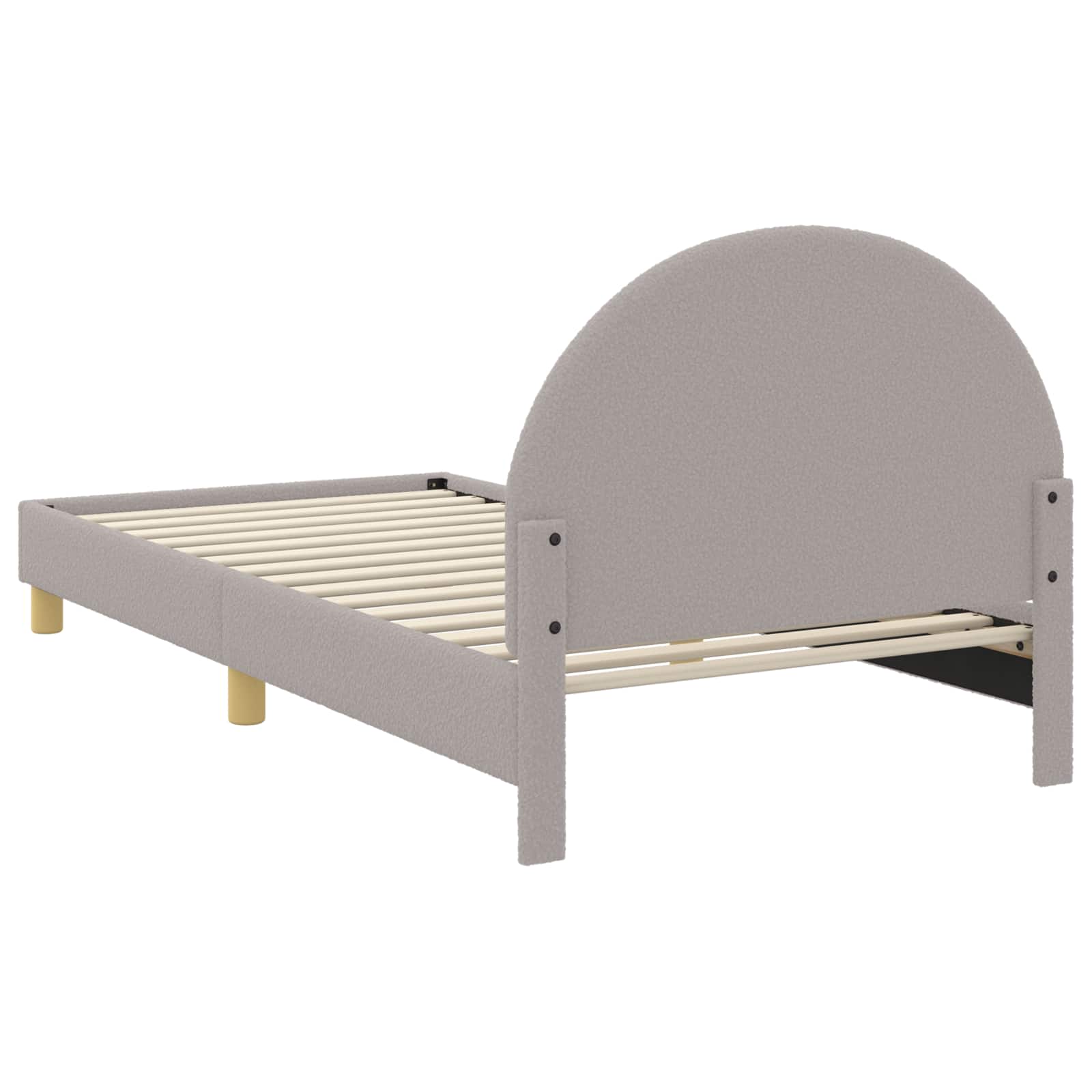 vidaXL Łóżko Dziecięce z Ramą i Zagłówkiem jasnoszary 80 x 200 cm