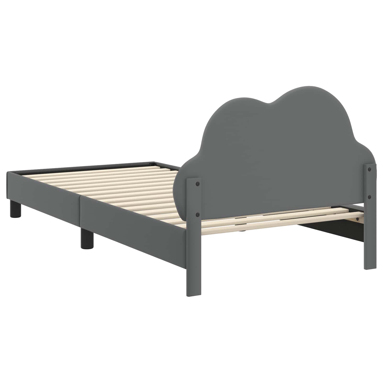 vidaXL Łóżko Dziecięce z Ramą i Zagłówkiem jasnoszary 80 x 200 cm PU