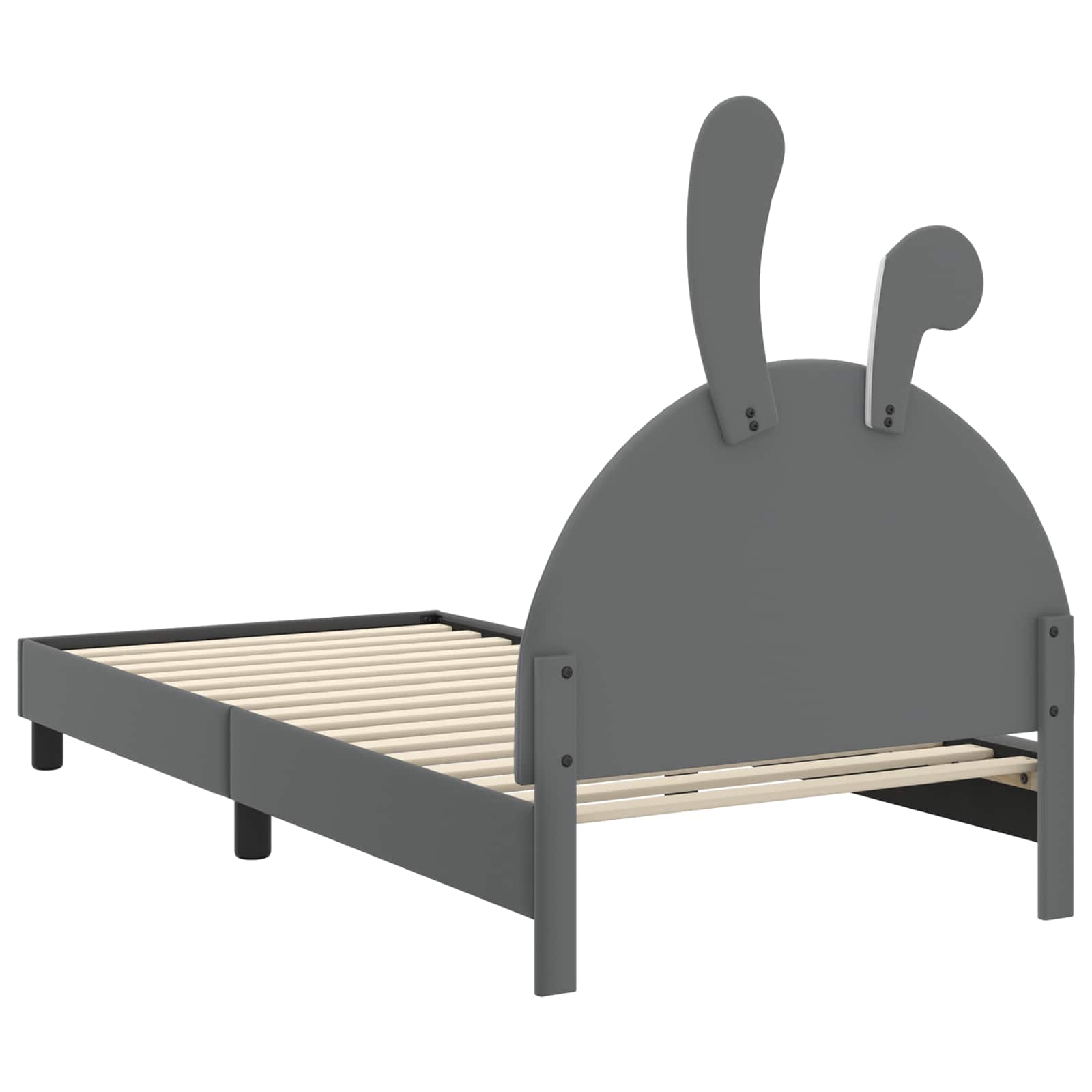 vidaXL Łóżko Dziecięce z Ramą i Zagłówkiem jasnoszary 80 x 200 cm PU