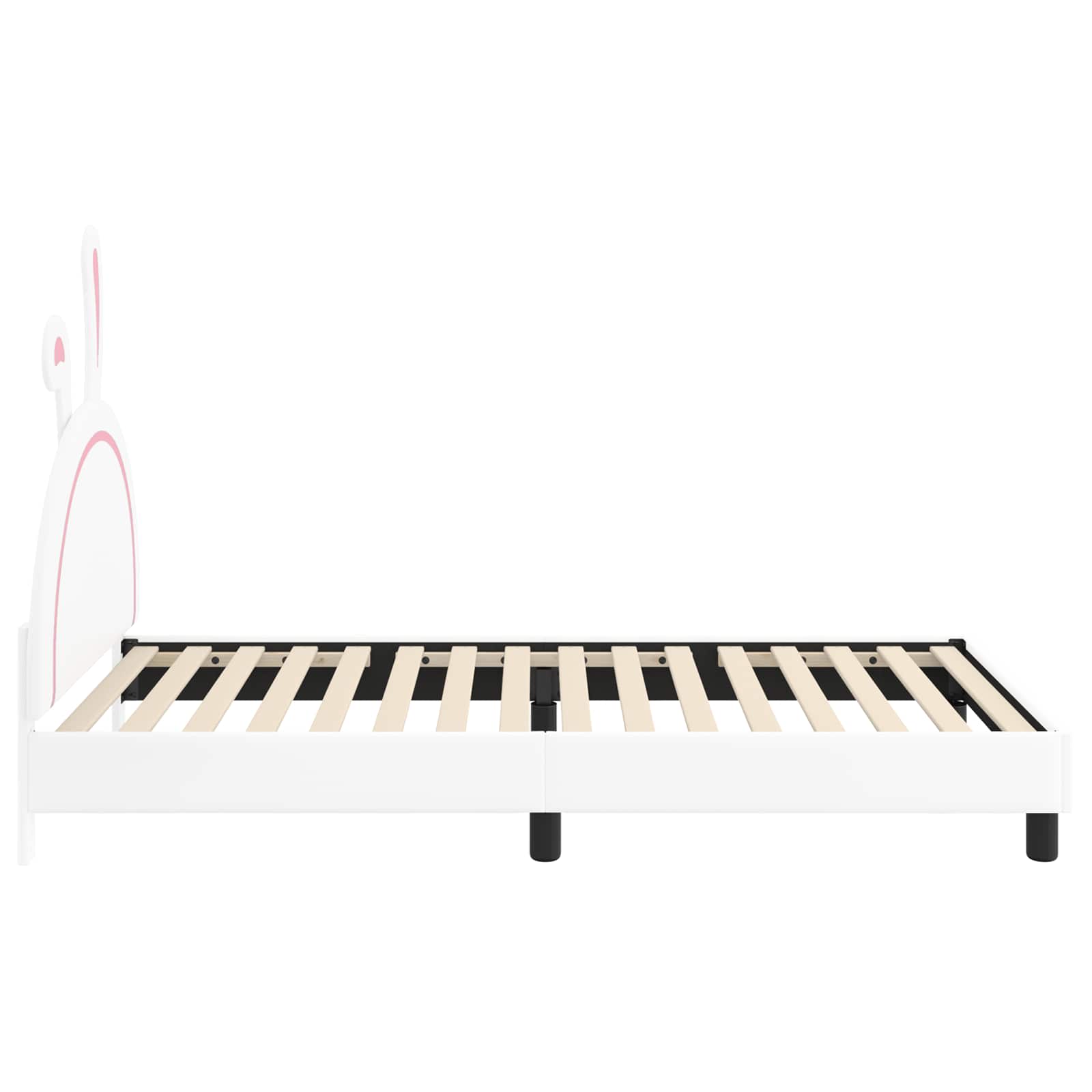 vidaXL Łóżko Dziecięce z Ramą i Zagłówkiem Biały 90 x 190 cm PU