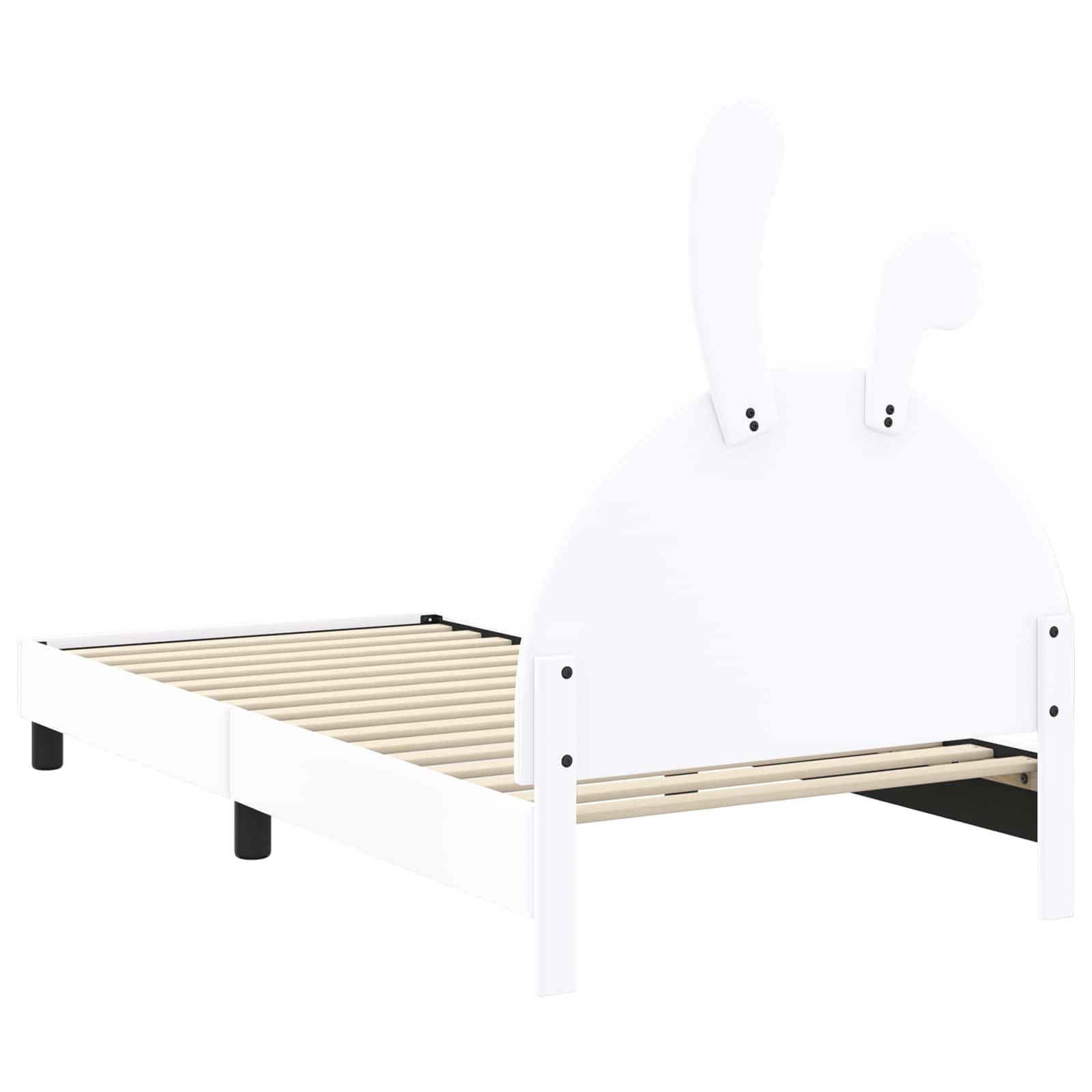 vidaXL Łóżko Dziecięce z Ramą i Zagłówkiem Biały 90 x 200 cm PU