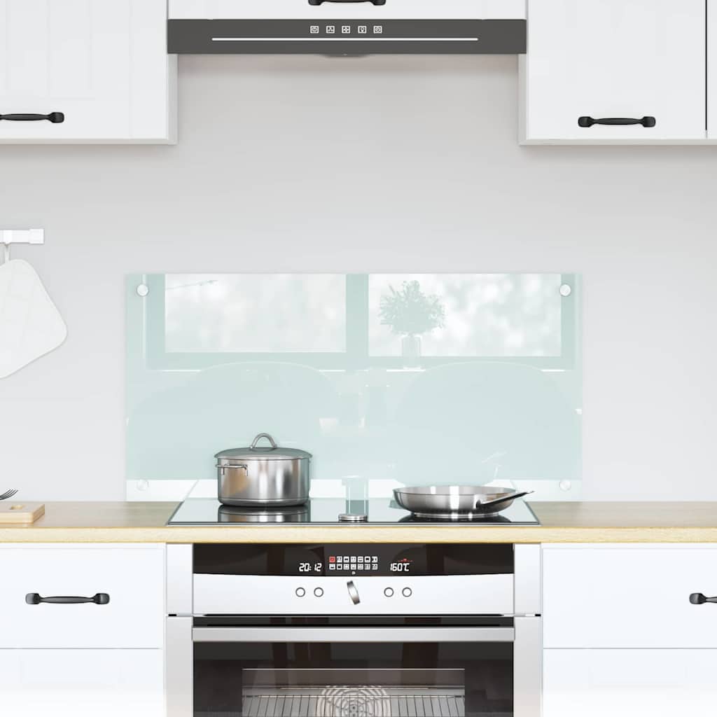 vidaXL Panel kuchenny Mleko 80 x 40 cm szkło hartowane