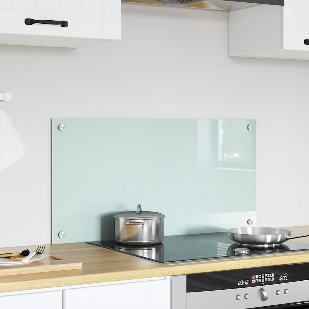 vidaXL Panel kuchenny Mleko 80 x 40 cm szkło hartowane