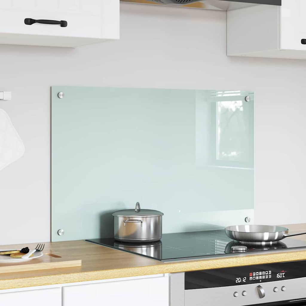 vidaXL Panel kuchenny Mleko 80 x 50 cm szkło hartowane
