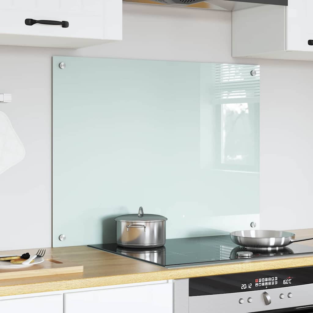 vidaXL Panel kuchenny Mleko 80 x 60 cm szkło hartowane