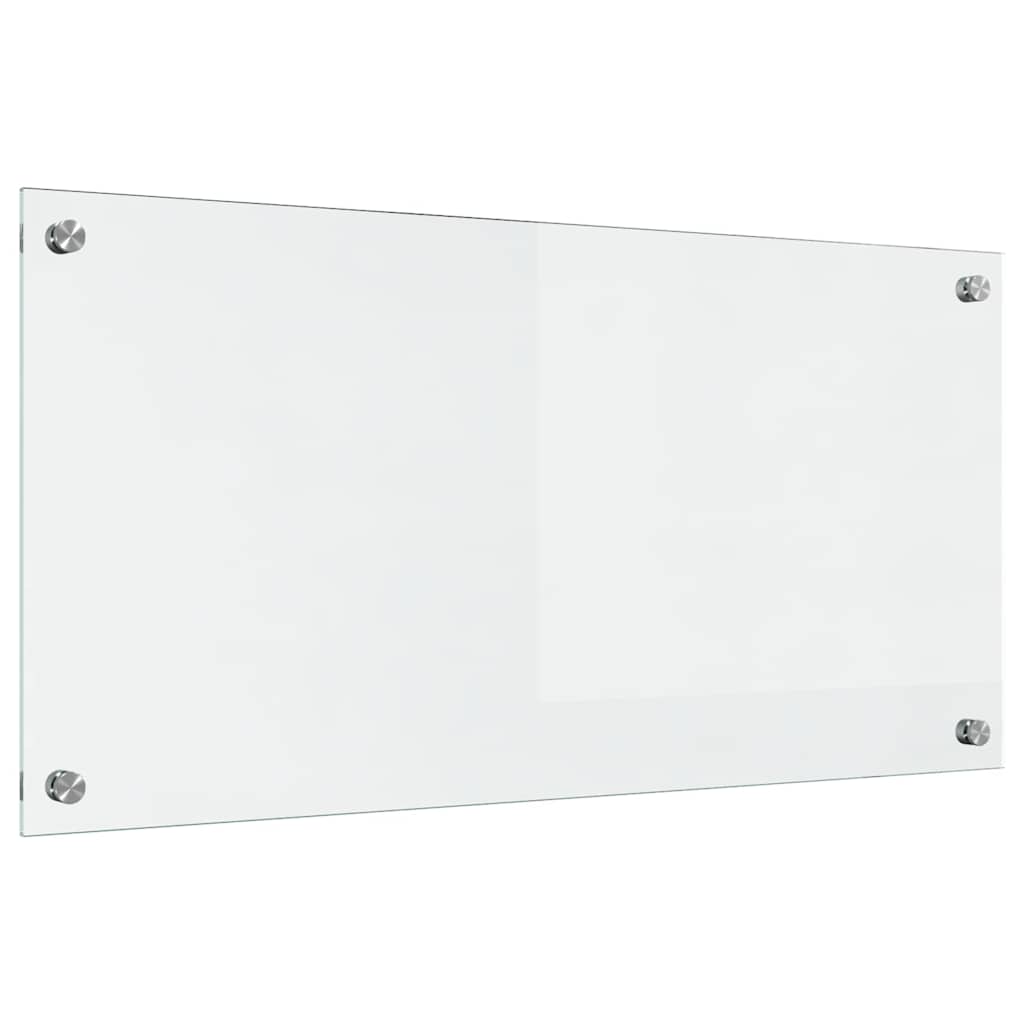 vidaXL Panel kuchenny przezroczysty 80 x 40 cm szkło hartowane