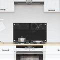 vidaXL Panel kuchenny Czarny 70 x 40 cm szkło hartowane