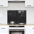 vidaXL Panel kuchenny Czarny 70 x 50 cm szkło hartowane