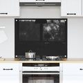vidaXL Panel kuchenny Czarny 80 x 60 cm szkło hartowane