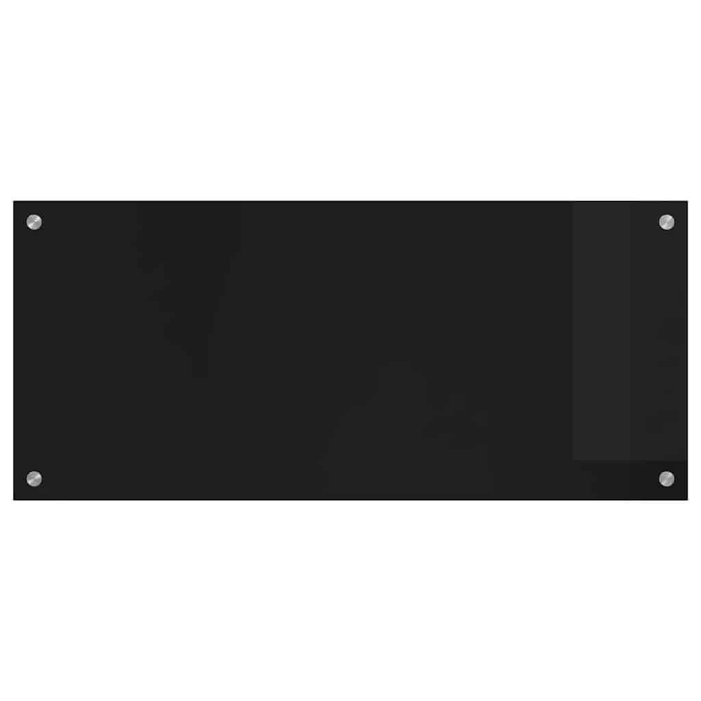 vidaXL Panel kuchenny Czarny 90 x 40 cm szkło hartowane