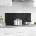 vidaXL Panel kuchenny Czarny 100 x 40 cm szkło hartowane