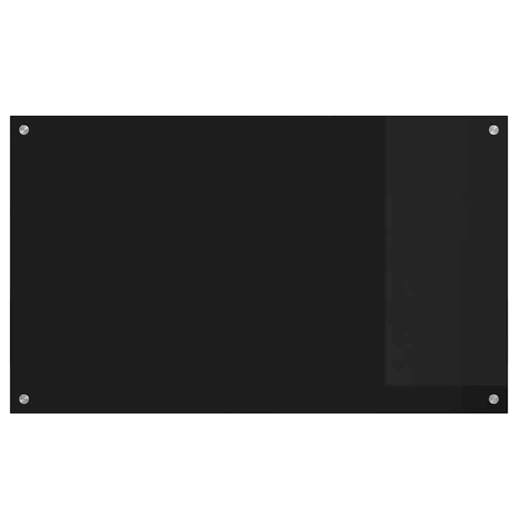 vidaXL Panel kuchenny Czarny 100 x 60 cm szkło hartowane