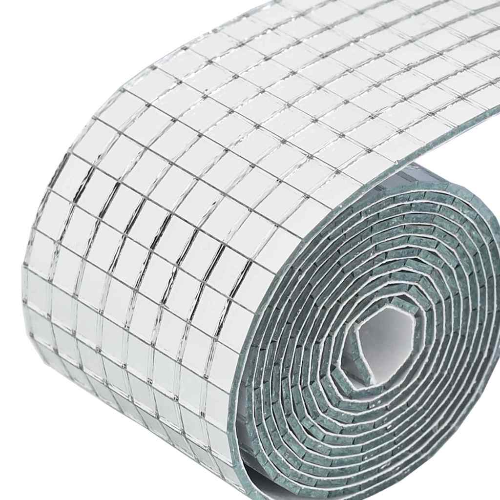 vidaXL Lustro Mozaikowe Geometryczny 3 pcs Srebrny 100 x 4 cm Szkło