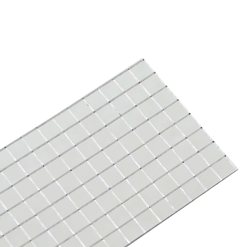 vidaXL Lustro Mozaikowe Geometryczny 3 pcs Srebrny 100 x 4 cm Szkło