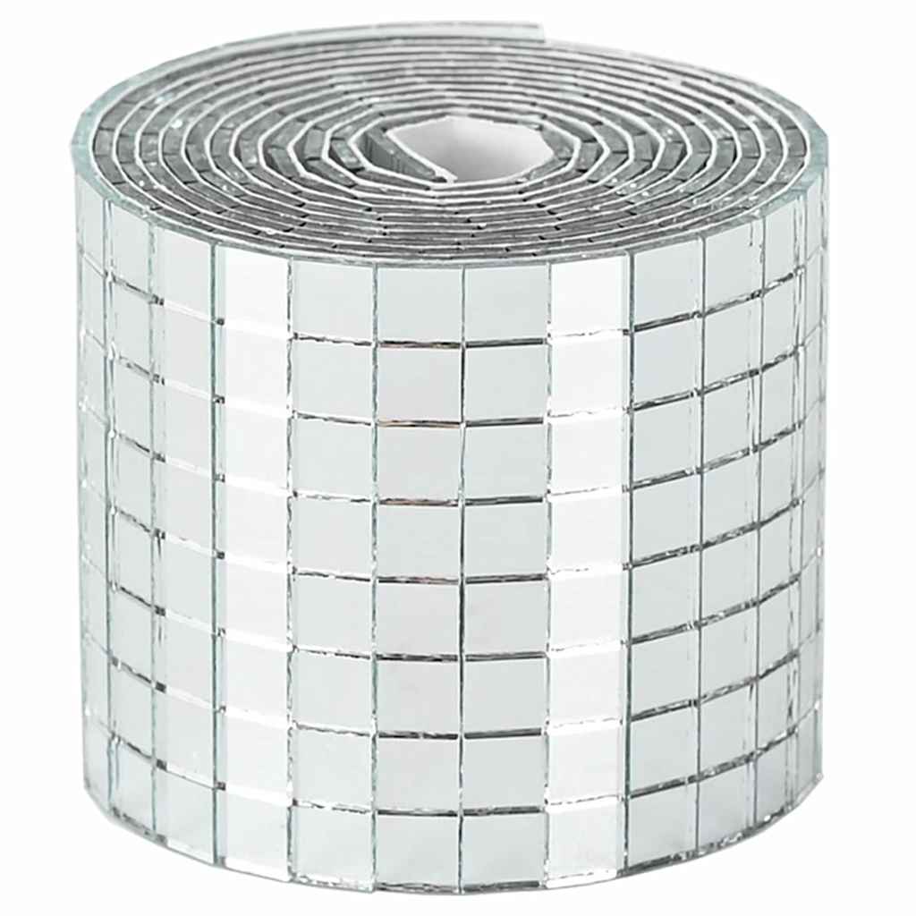 vidaXL Lustro Mozaikowe Geometryczny 12 pcs Srebrny 100 x 4 cm Szkło