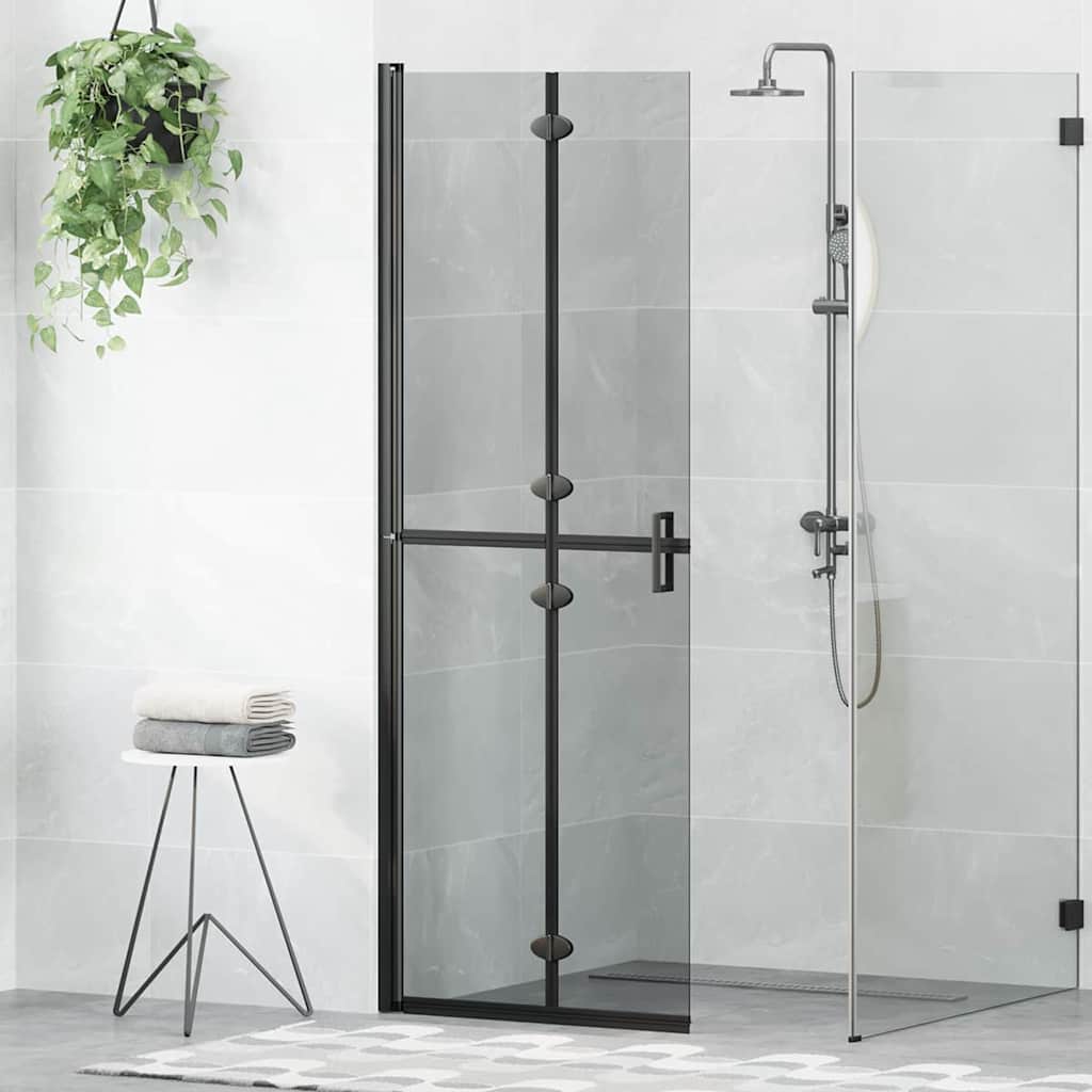 vidaXL Ściana prysznicowa Walk-In Czarny 70 x 6,5 x 190 cm