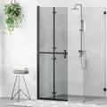 vidaXL Ściana prysznicowa Walk-In Czarny 70 x 6,5 x 190 cm