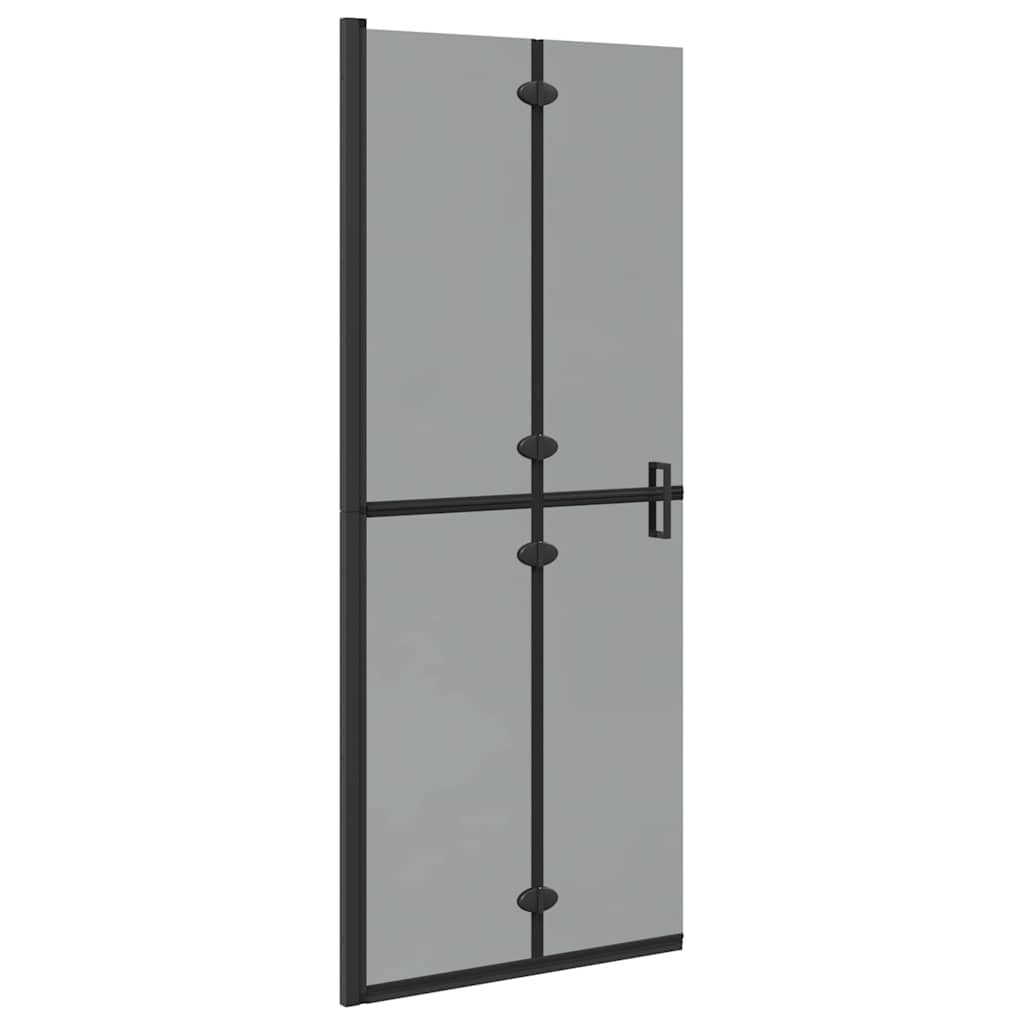 vidaXL Ściana prysznicowa Walk-In Czarny 80 x 6,5 x 190 cm