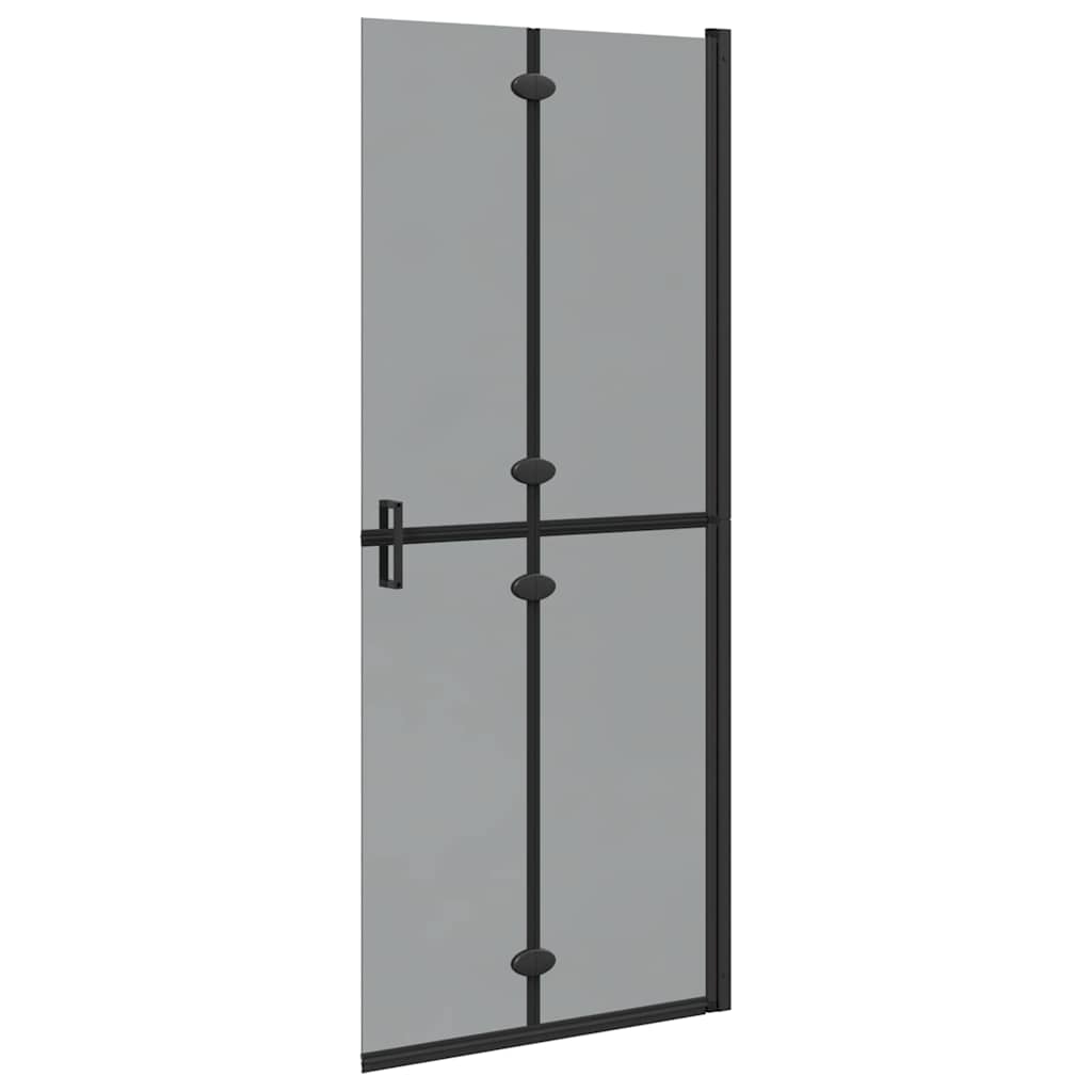 vidaXL Ściana prysznicowa Walk-In Czarny 80 x 6,5 x 190 cm