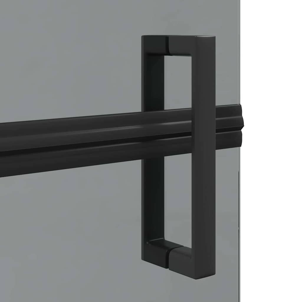 vidaXL Ściana prysznicowa Walk-In Czarny 90 x 6.5 x 190 cm