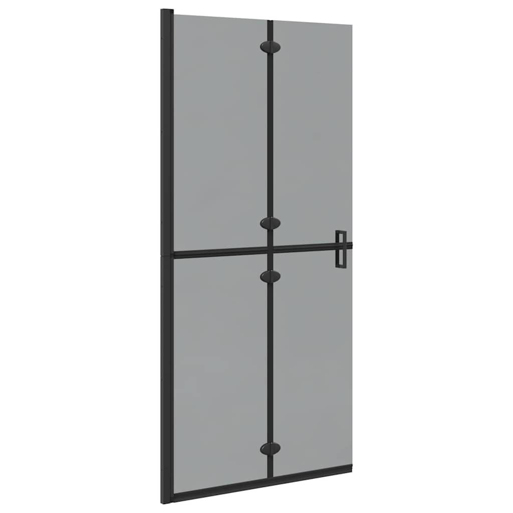 vidaXL Ściana prysznicowa Walk-In Czarny 90 x 6.5 x 190 cm