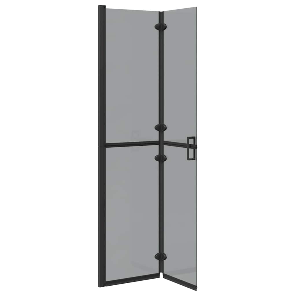 vidaXL Ściana prysznicowa Walk-In Czarny 90 x 6.5 x 190 cm