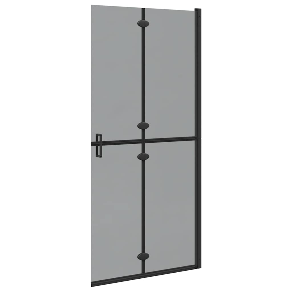vidaXL Ściana prysznicowa Walk-In Czarny 90 x 6.5 x 190 cm