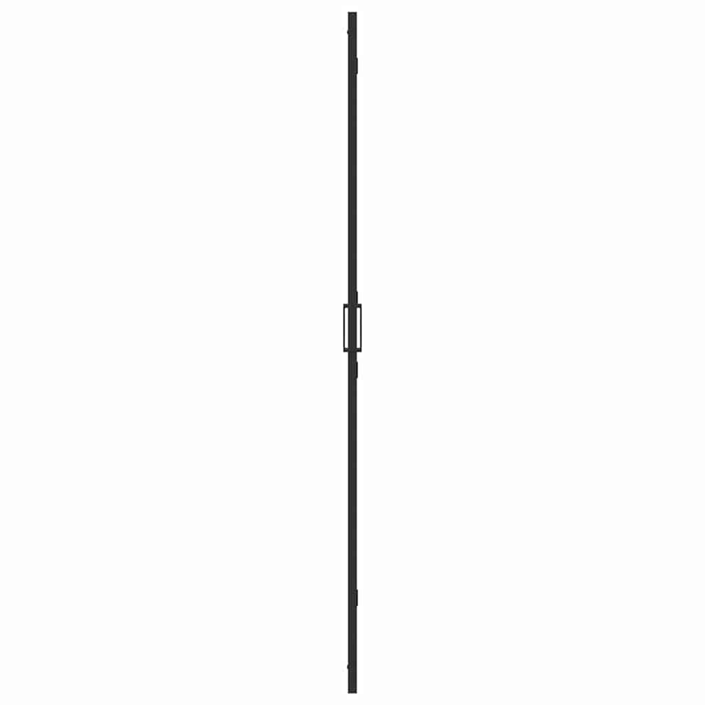 vidaXL Ściana prysznicowa Walk-In Czarny 90 x 6.5 x 190 cm