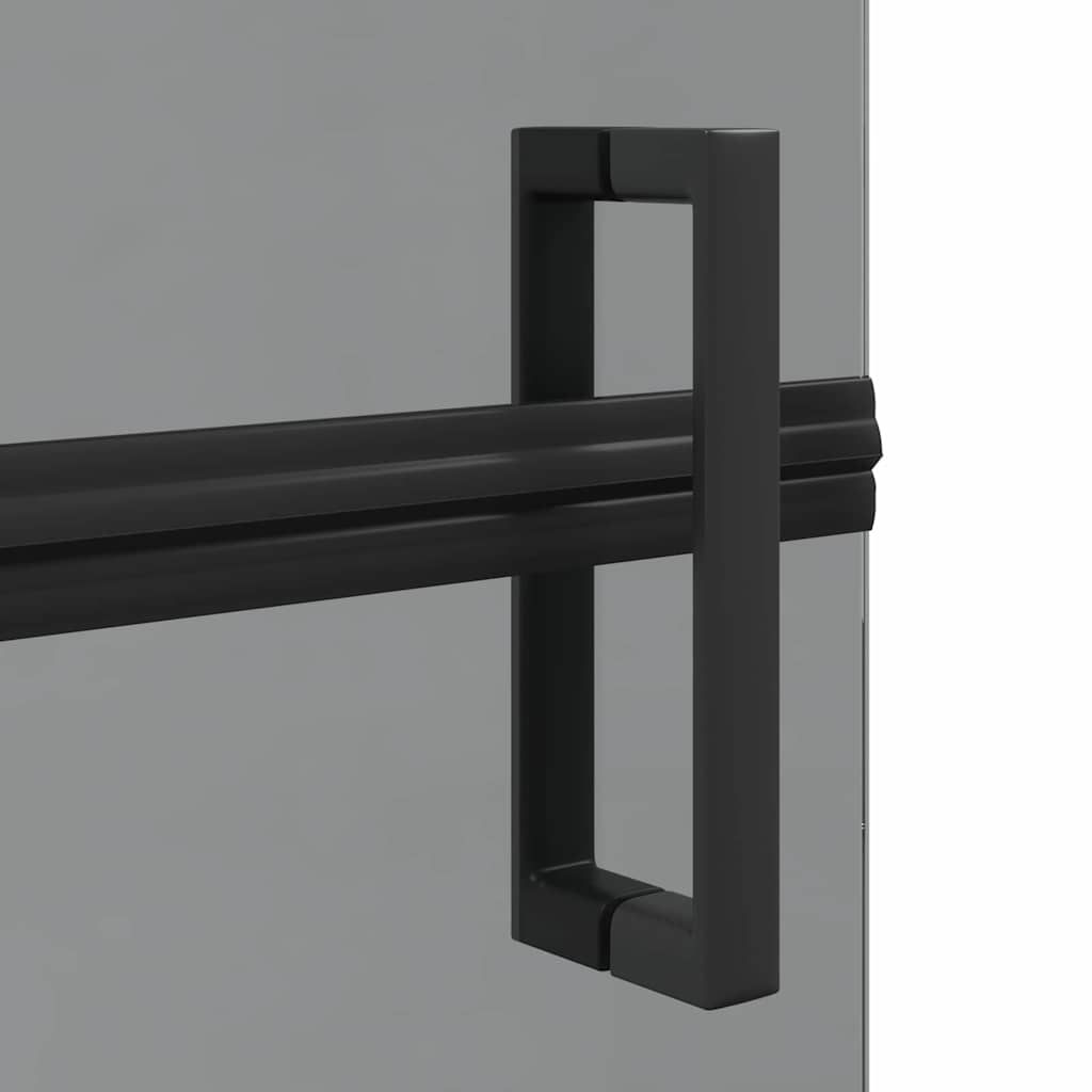 vidaXL Ściana prysznicowa Walk-In Czarny 100 x 6,5 x 190 cm