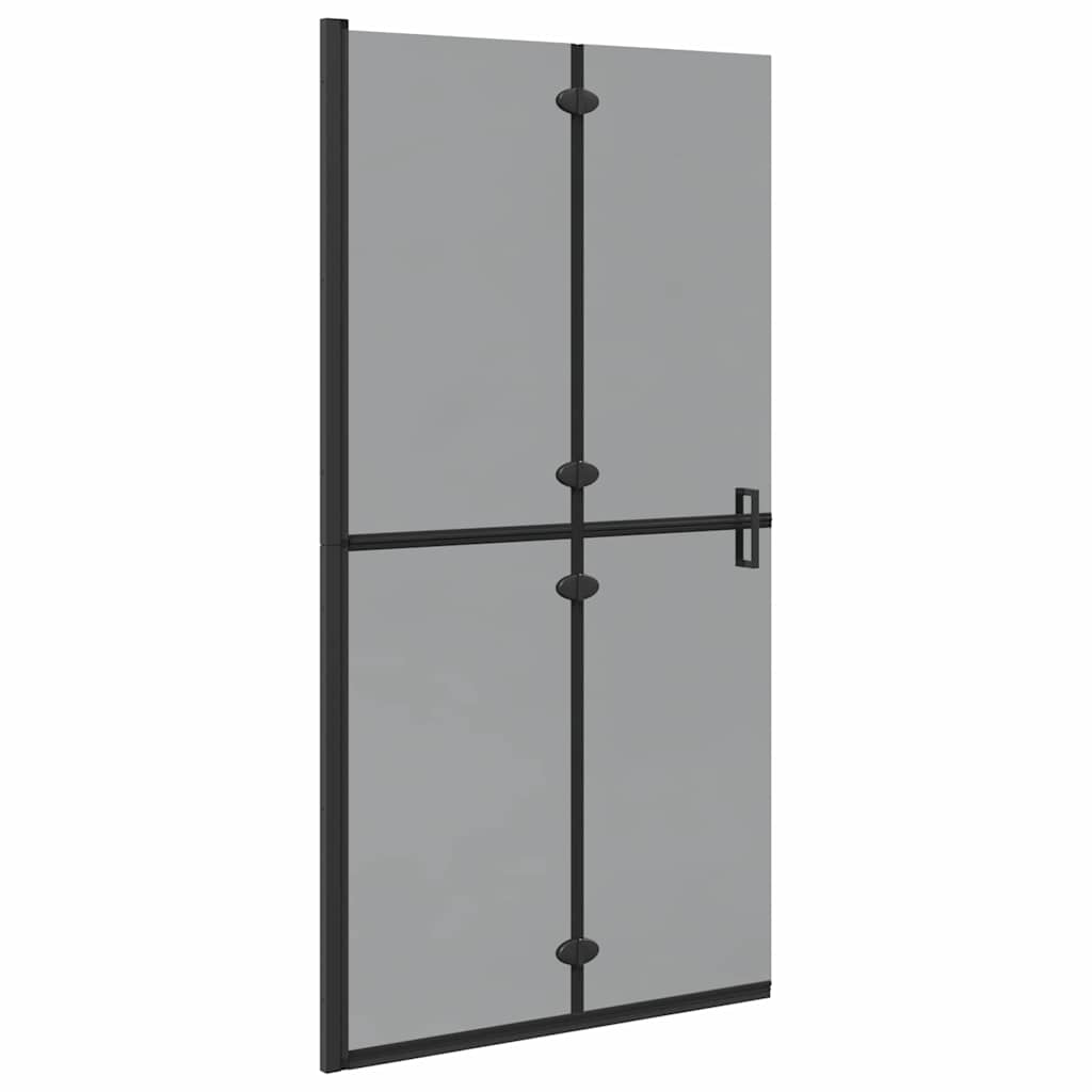 vidaXL Ściana prysznicowa Walk-In Czarny 100 x 6,5 x 190 cm